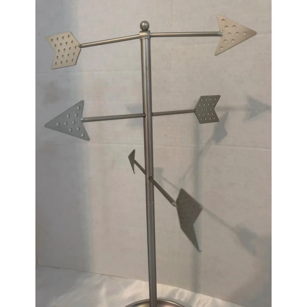U Loft Erika Kovesdi Arrow Earring Stand Jewelry Organizer Silver Metal 51226
